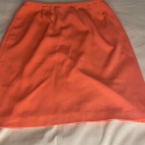 Elegant Orange A-Line Skirt